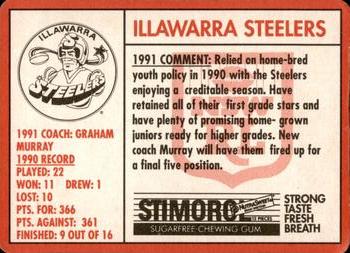 1991 Stimorol NRL #81 Crest - Steelers Back